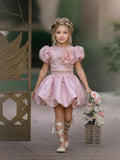 Robe Princesse Rose Fleurie Élégante