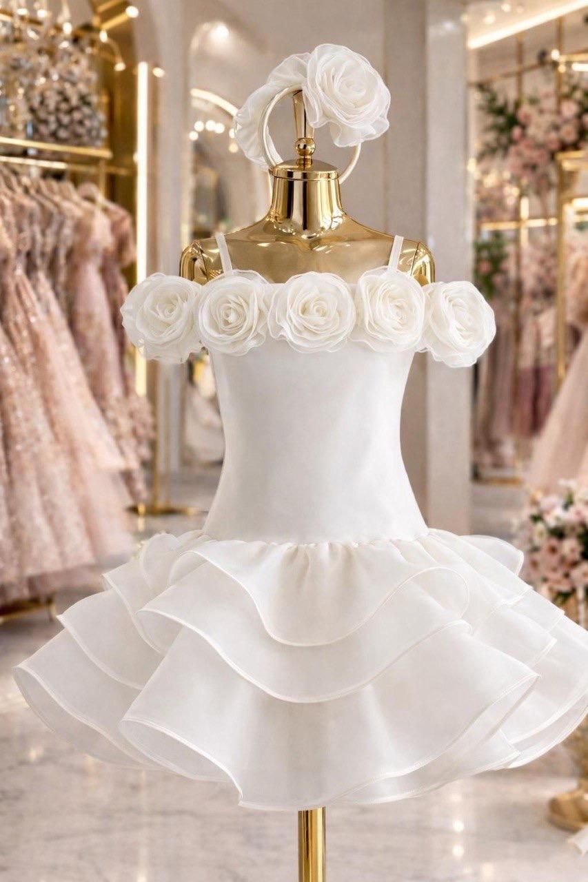 Robe Princesse à Fleurs – Élégance Romantique