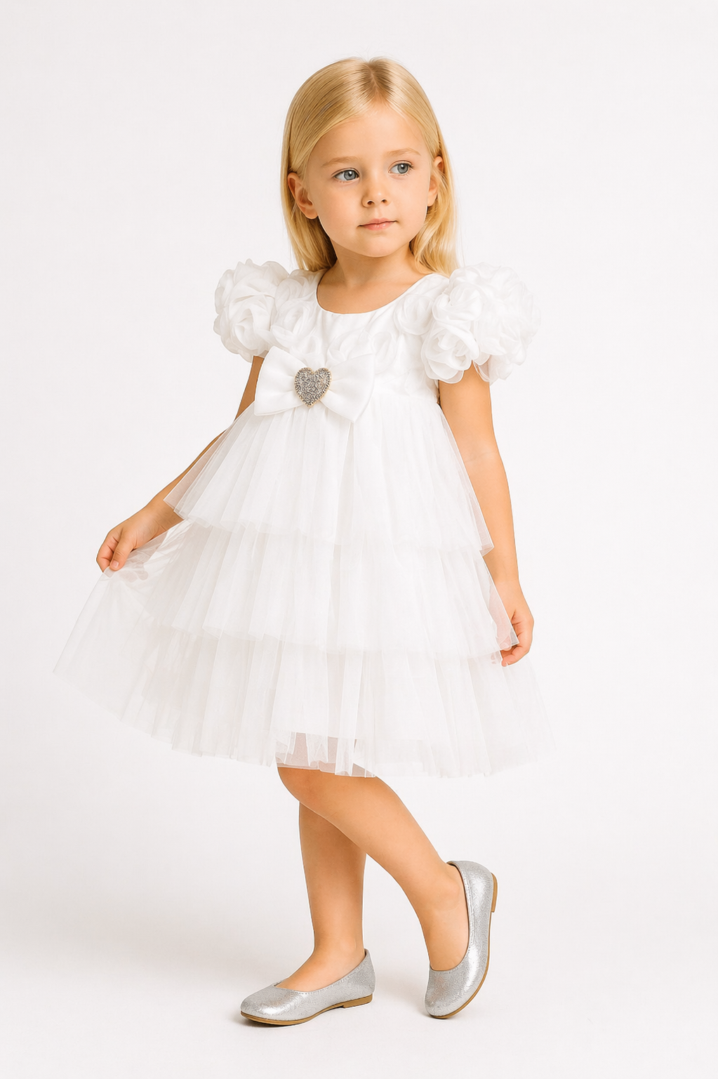 Robe Princesse en Tulle – Élégance Délicate